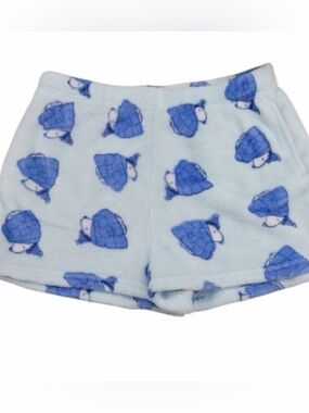 Snoopy Pj Pajama Shorts - Fleece Coat Dog - Women’s XL Peanuts Blue Winter Cute